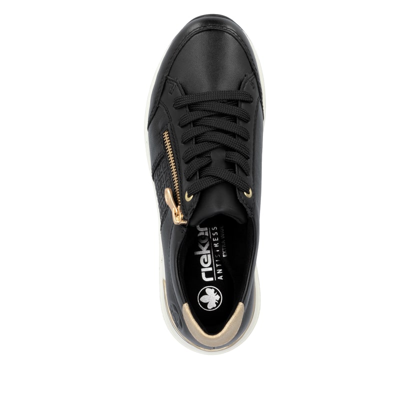 Rieker Artikelnummer N1406-00 Rieker Damen Sneaker Low Tiefschwarz-gold