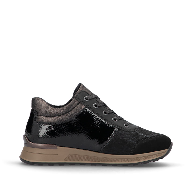 Rieker Artikelnummer N1407-00 Rieker Damen Schnürschuhe Asphaltschwarz