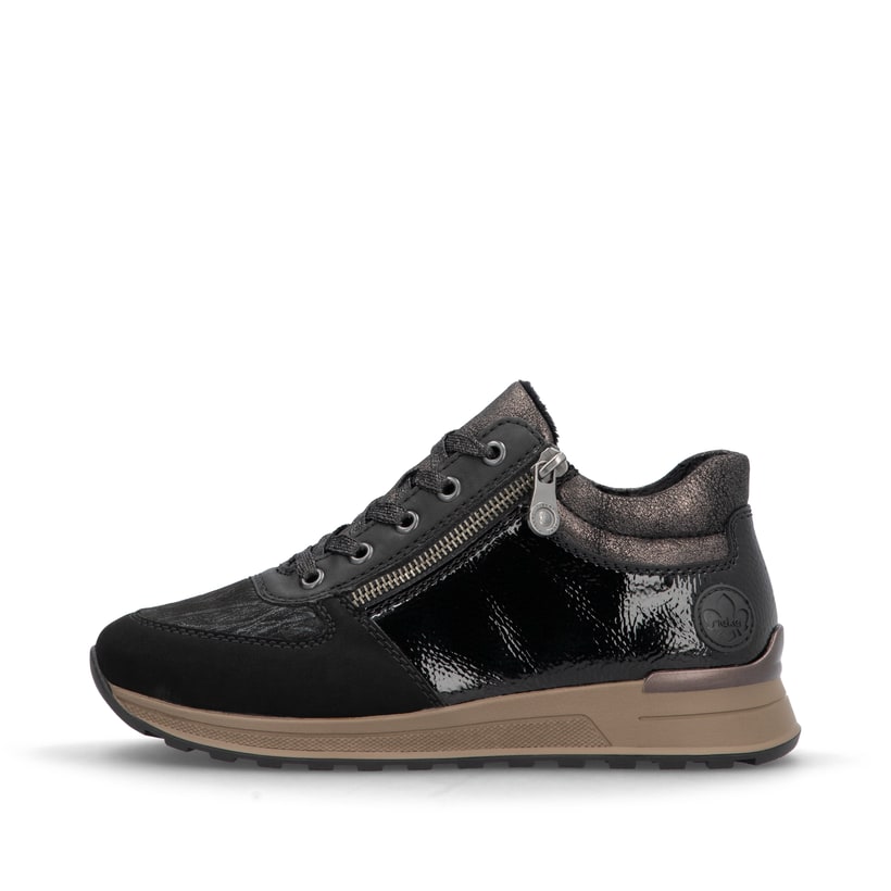 Rieker Artikelnummer N1407-00 Rieker Damen Schnürschuhe asphaltschwarz