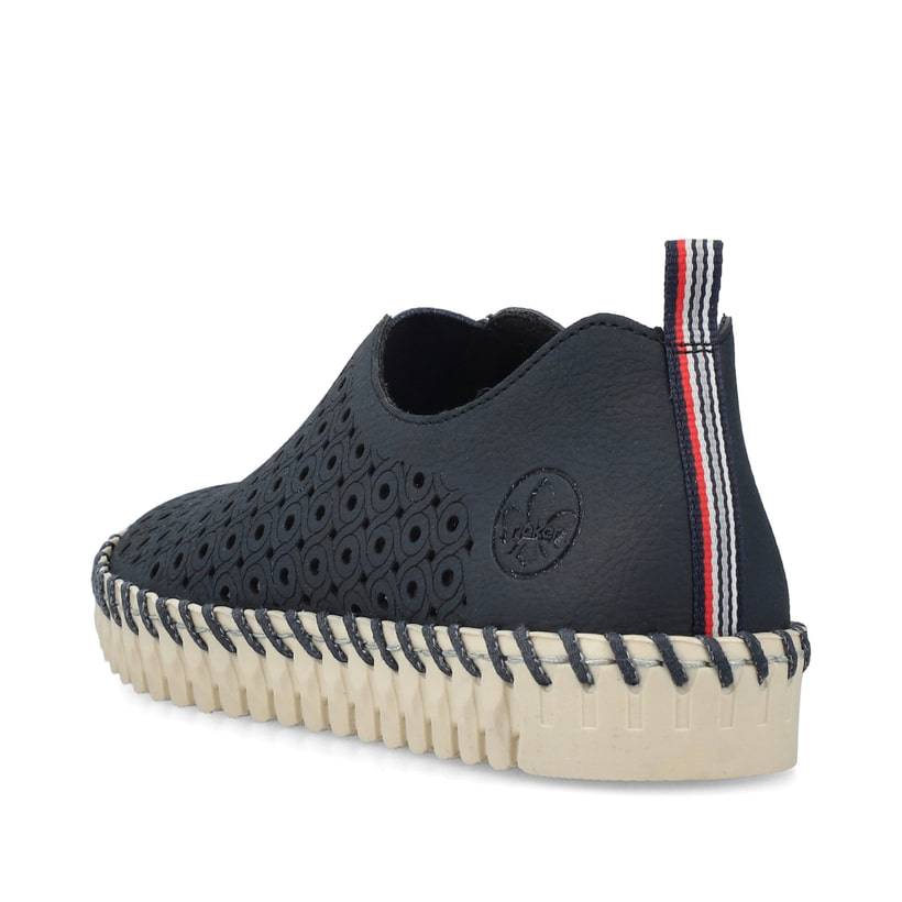 Rieker Artikelnummer N1963-14 Rieker Damen Slipper Stahlblau