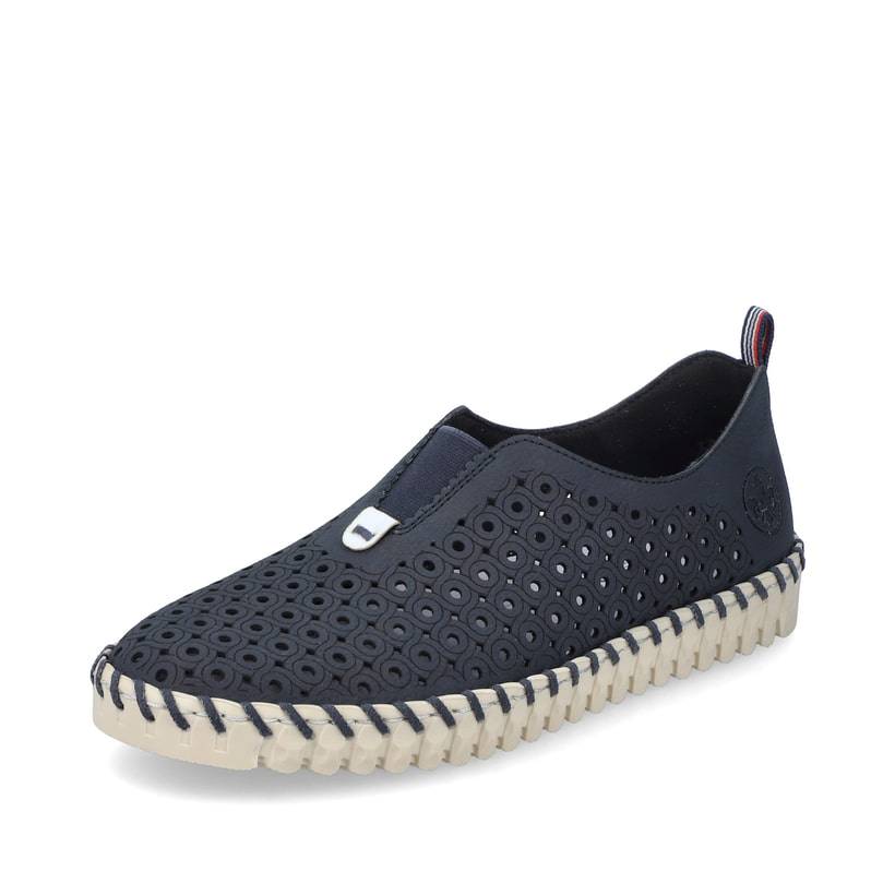 Rieker Artikelnummer N1963-14 Rieker Damen Slipper stahlblau