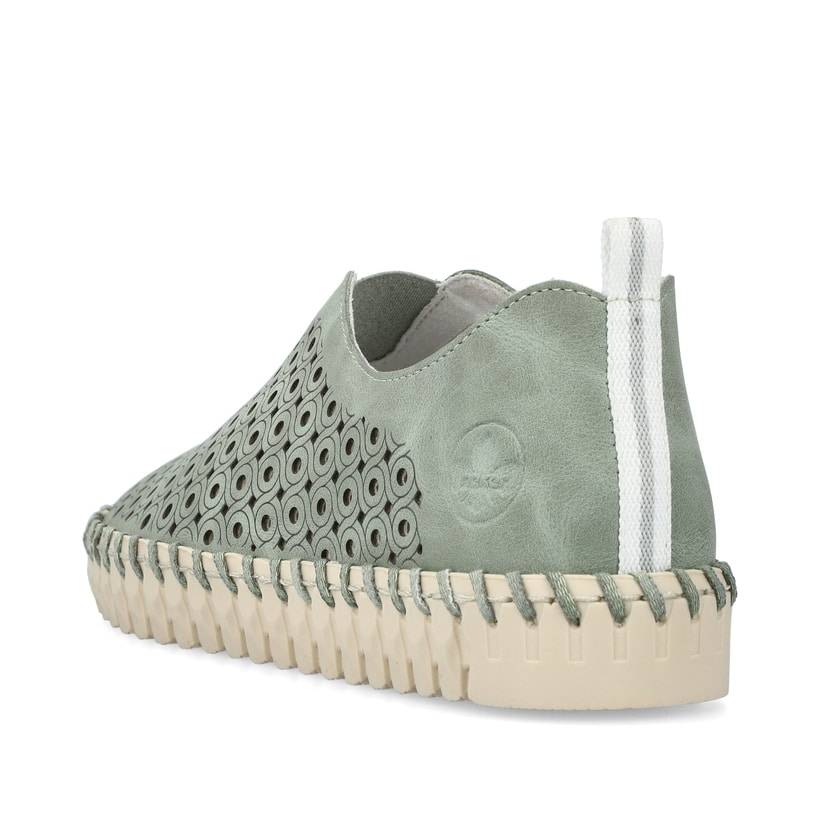 Rieker Artikelnummer N1963-52 Rieker Damen Slipper Khakigrün