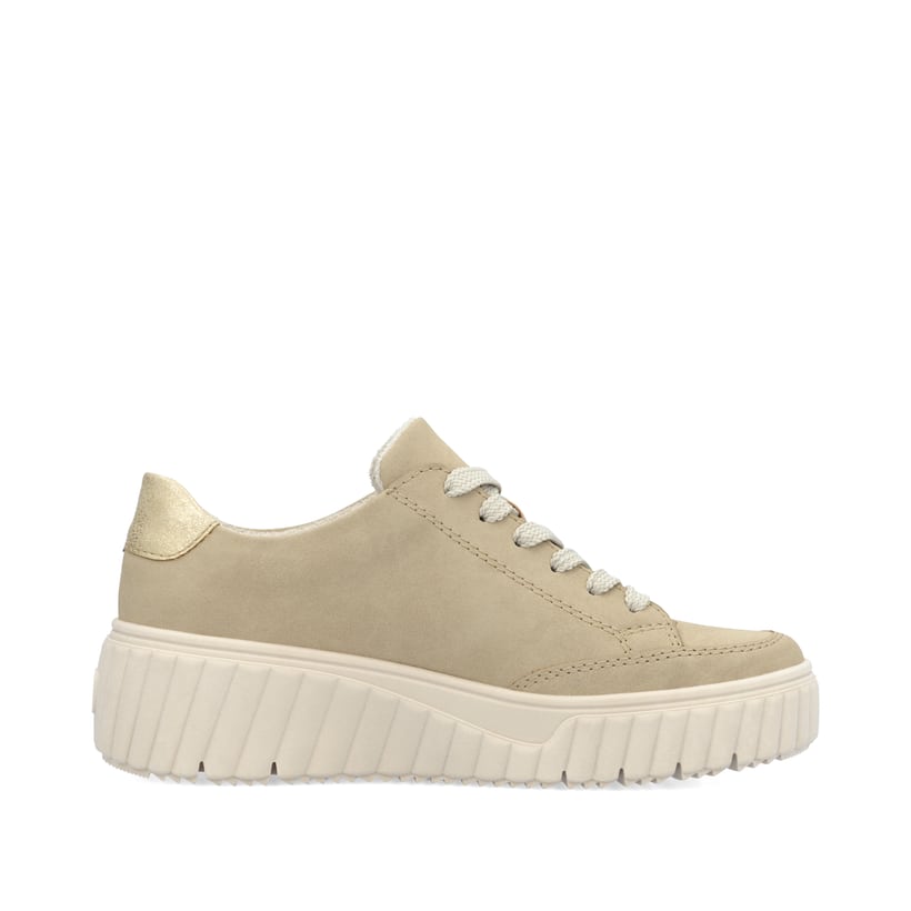 Rieker Artikelnummer N2503-62 Rieker Damen Sneaker Low Goldbeige