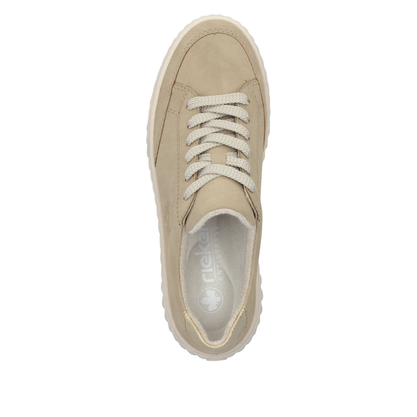 Rieker Artikelnummer N2503-62 Rieker Damen Sneaker Low Goldbeige