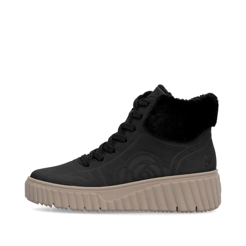 Rieker Artikelnummer N2504-00 Rieker Damen Sneaker High Schattenschwarz