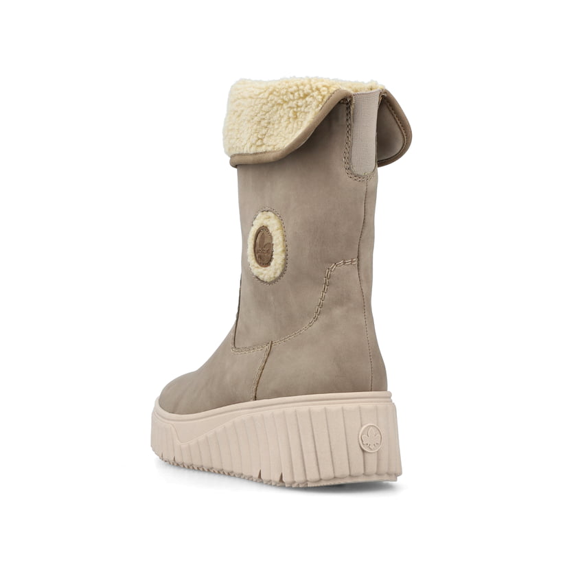 Rieker Artikelnummer N2554-60 Rieker Damen Hochschaftstiefel Graubeige