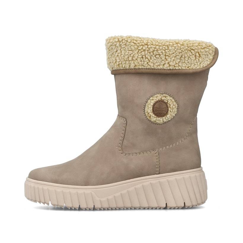 Rieker Artikelnummer N2554-60 Rieker Damen Hochschaftstiefel graubeige