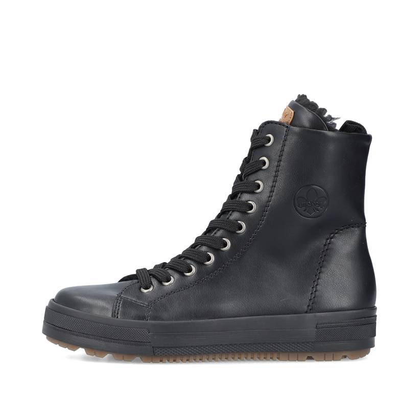 Rieker Artikelnummer N2709-00 Rieker Damen Schnürstiefel tiefschwarz