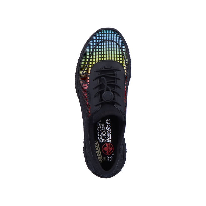 Rieker Artikelnummer N3250-90 Rieker Damen Slipper Regenbogenfarben