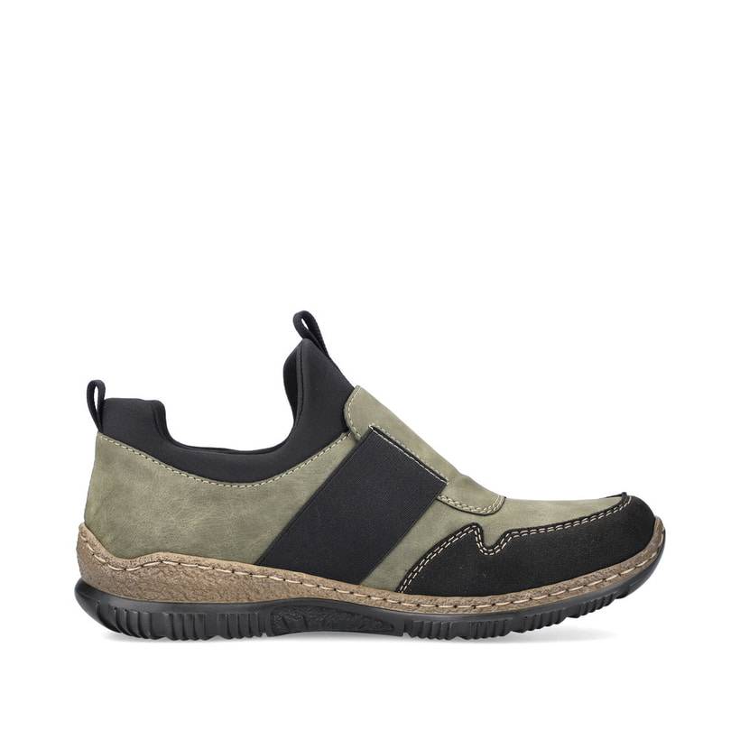 Rieker Artikelnummer N3260-54 Rieker Damen Slipper Olivgrün