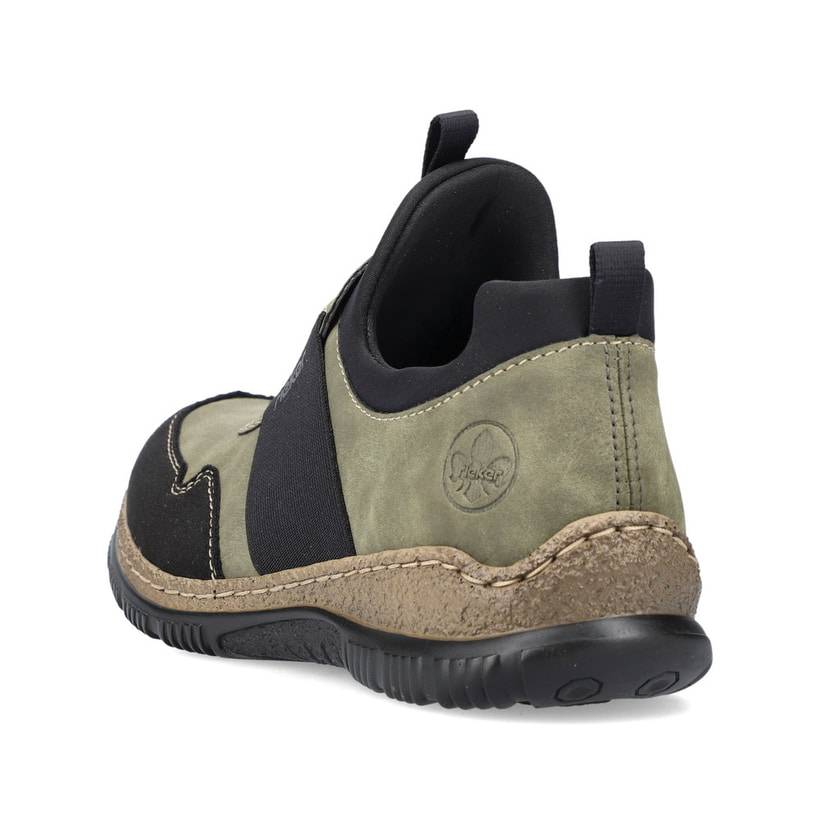 Rieker Artikelnummer N3260-54 Rieker Damen Slipper Olivgrün