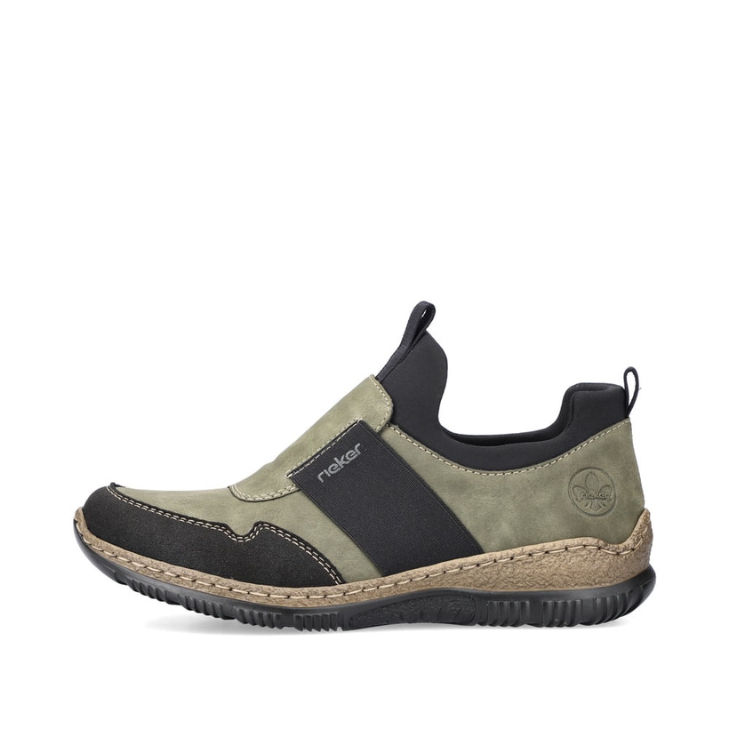 Rieker Artikelnummer N3260-54 Rieker Damen Slipper olivgrün