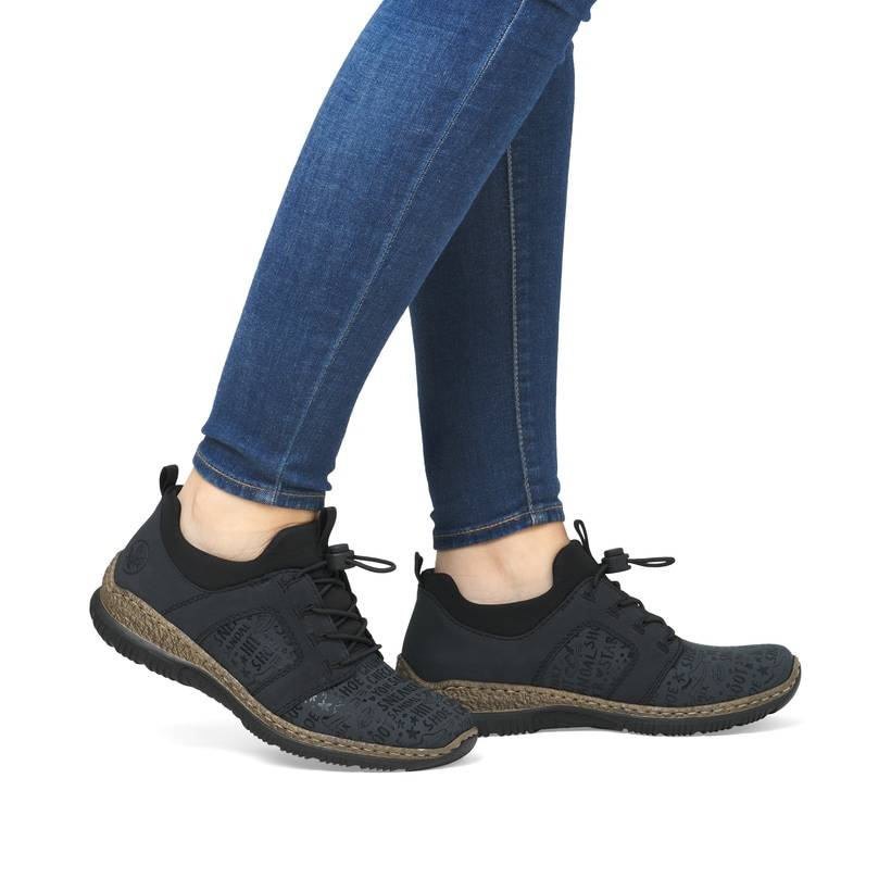 Rieker Artikelnummer N3295-14 Rieker Damen Slipper Schwarzblau