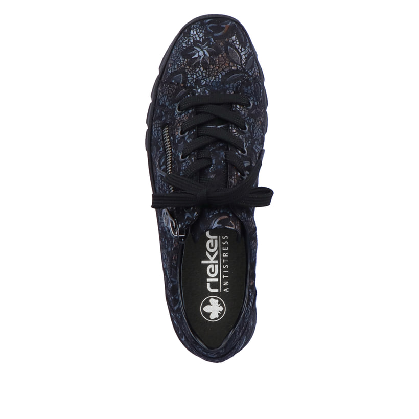 Rieker Artikelnummer N3302-90 Rieker Damen Schnürschuhe Schwarz-blau