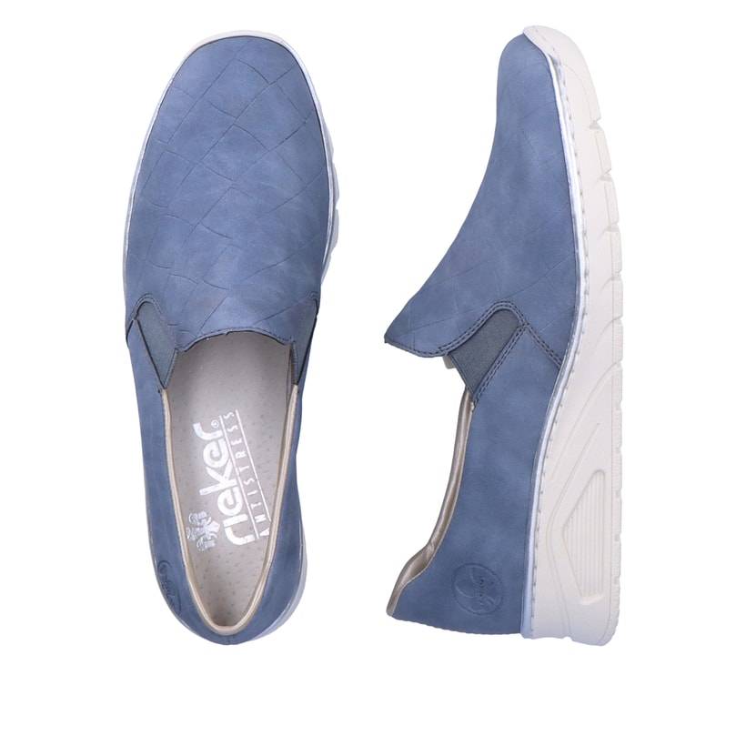 Rieker Artikelnummer N3363-10 Rieker Damen Slipper Schieferblau
