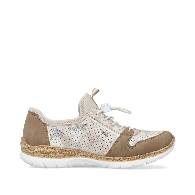 Rieker Artikelnummer N4255-60 Rieker Damen Slipper Braunbeige