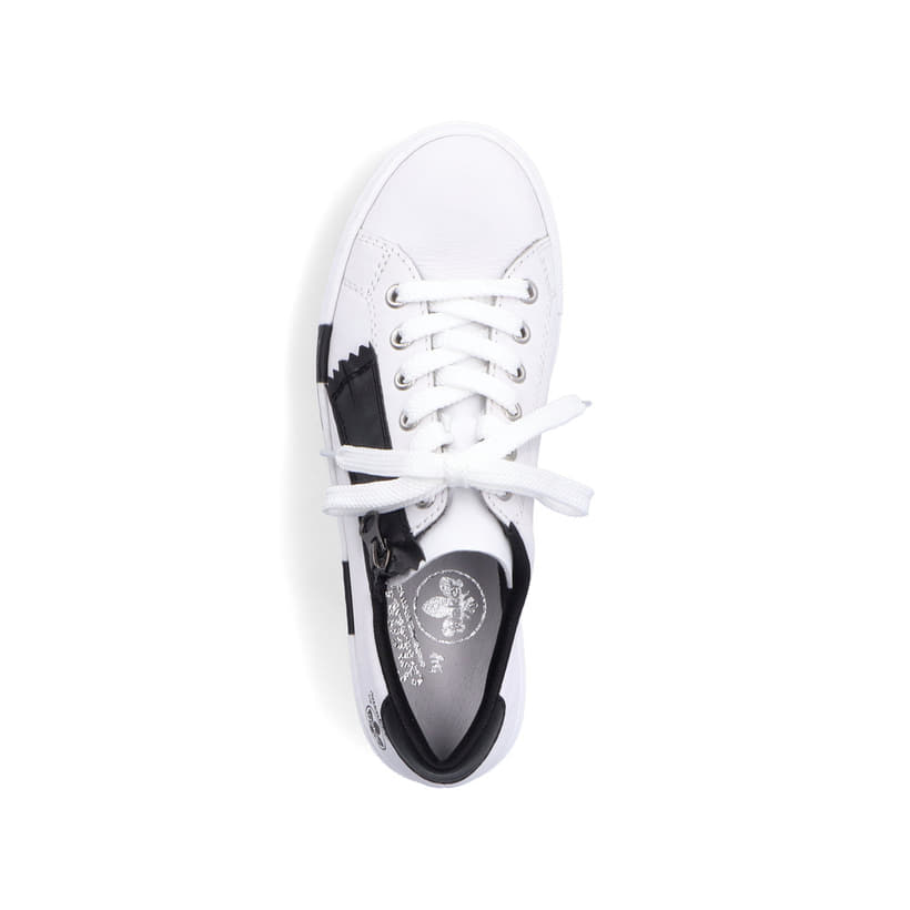 Rieker Artikelnummer N4936-81 Rieker Damen Sneaker Low Lilienweiß-nachtschwarz