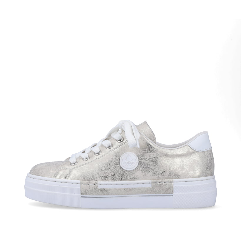 Rieker Artikelnummer N49W1-90 Rieker Damen Sneaker Low silber-metallic