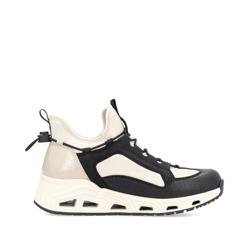 Rieker Artikelnummer N5254-60 Rieker Damen Slipper Tiefschwarz-hellbeige