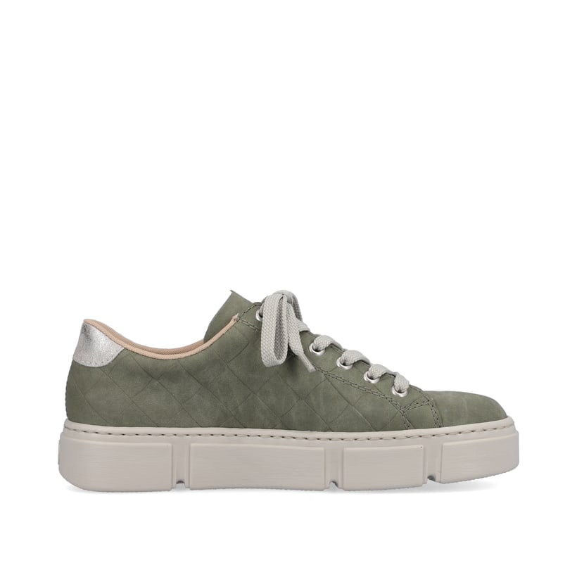 Rieker Artikelnummer N59W2-52 Rieker Damen Sneaker Low Olivgrün-sandbeige
