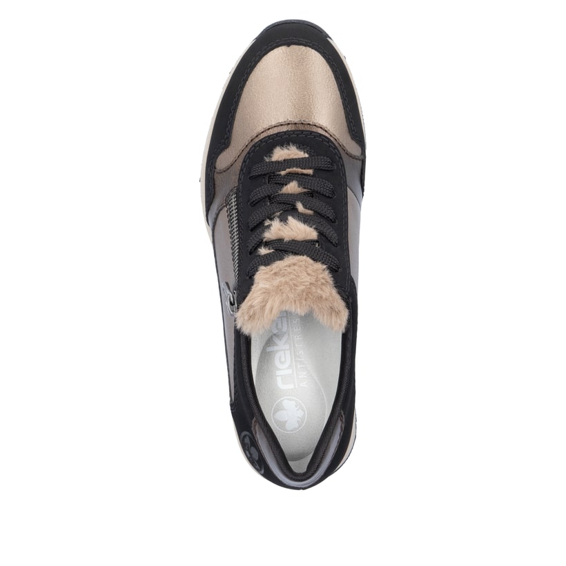 Rieker Artikelnummer N9301-90 Rieker Damen Sneaker Low Bronze-schwarz