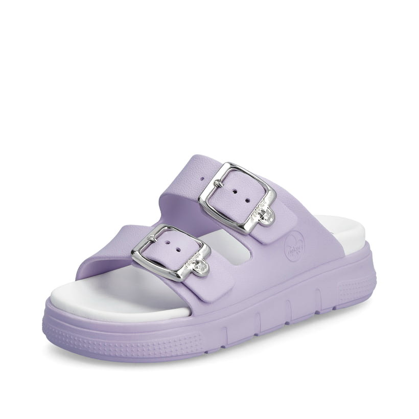 Rieker Artikelnummer P2180-30 Rieker Damen Pantoletten Fliederfaben