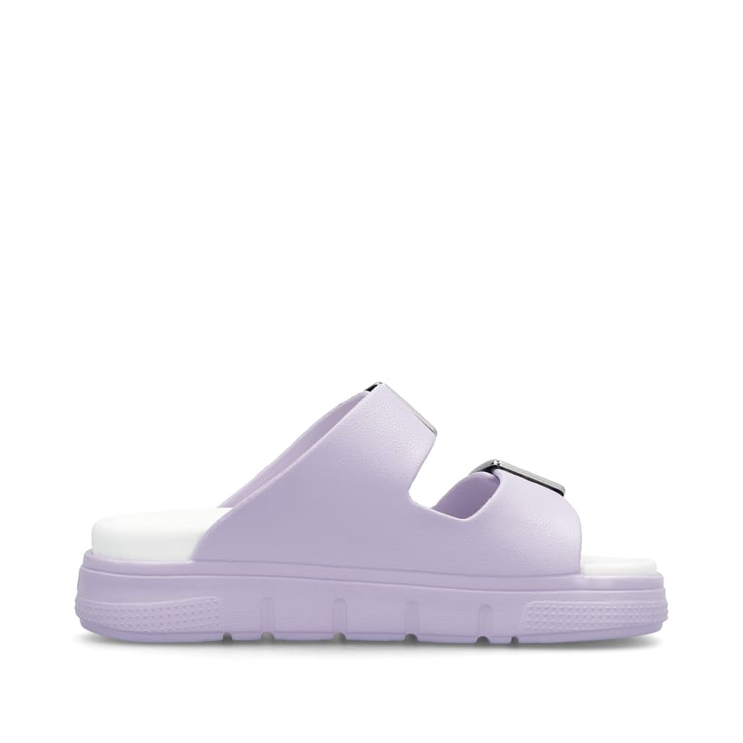 Rieker Artikelnummer P2180-30 Rieker Damen Pantoletten Fliederfaben