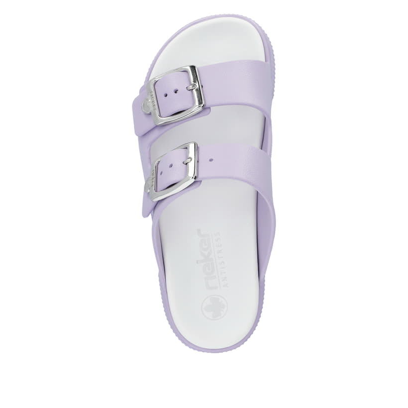 Rieker Artikelnummer P2180-30 Rieker Damen Pantoletten Fliederfaben