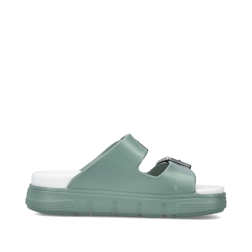 Rieker Artikelnummer P2180-52 Rieker Damen Pantoletten Mintgrün