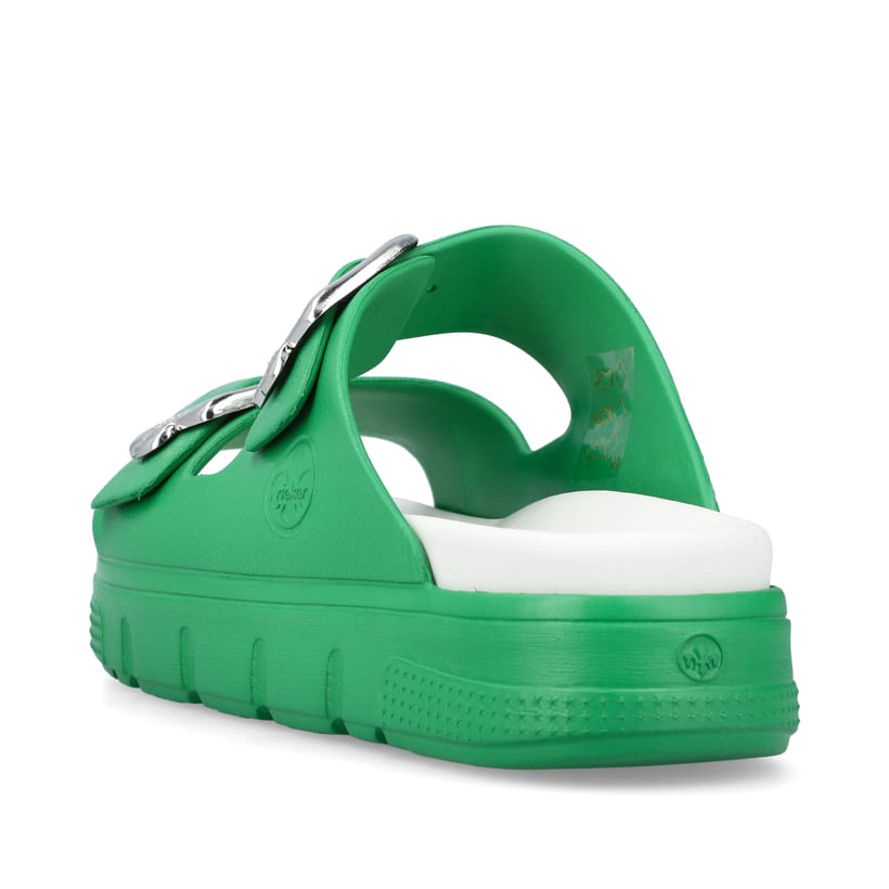 Rieker Artikelnummer P2180-53 Rieker Damen Pantoletten Laubgrün