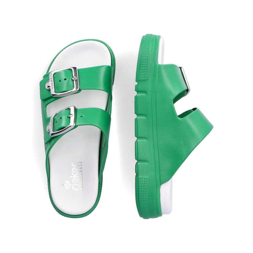 Rieker Artikelnummer P2180-53 Rieker Damen Pantoletten Laubgrün