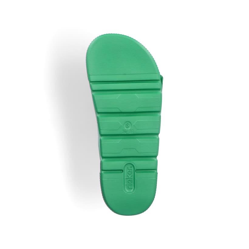 Rieker Artikelnummer P2180-53 Rieker Damen Pantoletten Laubgrün