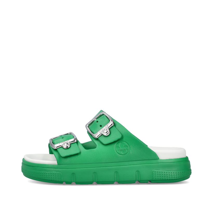 Rieker Artikelnummer P2180-53 Rieker Damen Pantoletten laubgrün