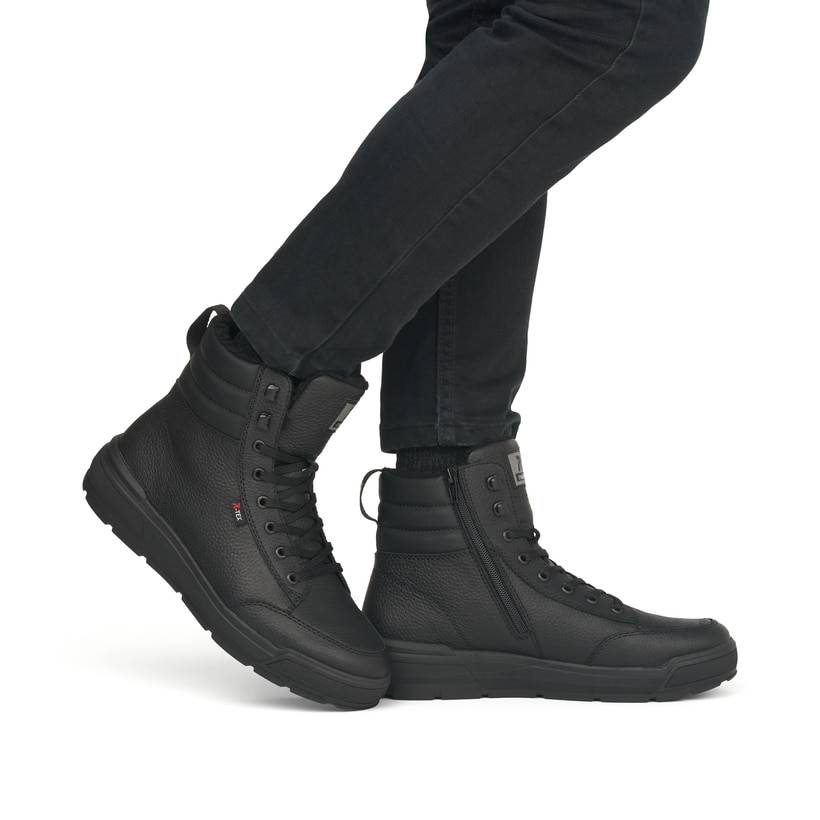 Rieker Artikelnummer U0071-01 Rieker Herren Sneaker High Graphitschwarz