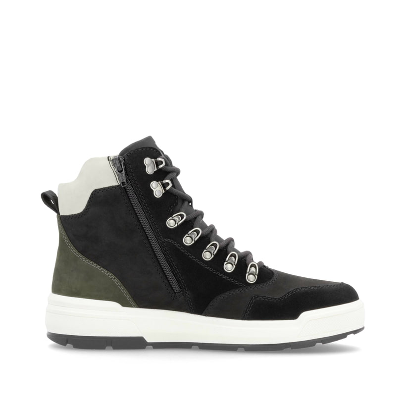 Rieker Artikelnummer U0072-00 Rieker Herren Schnürstiefel Graphitschwarz-khaki