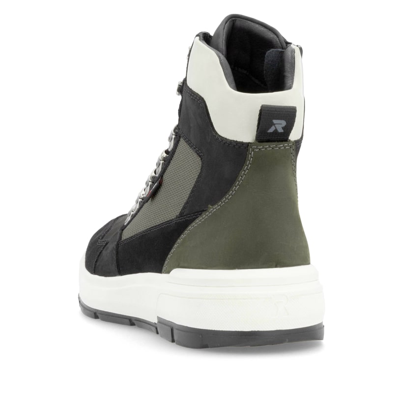Rieker Artikelnummer U0072-00 Rieker Herren Schnürstiefel Graphitschwarz-khaki