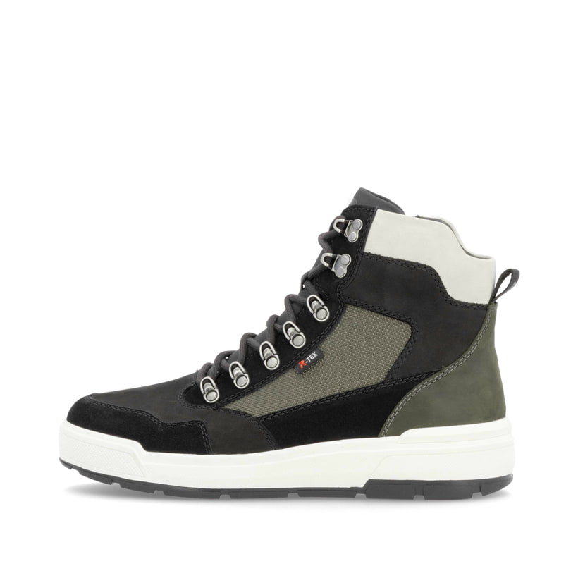 Rieker Artikelnummer U0072-00 Rieker Herren Schnürstiefel graphitschwarz-khaki