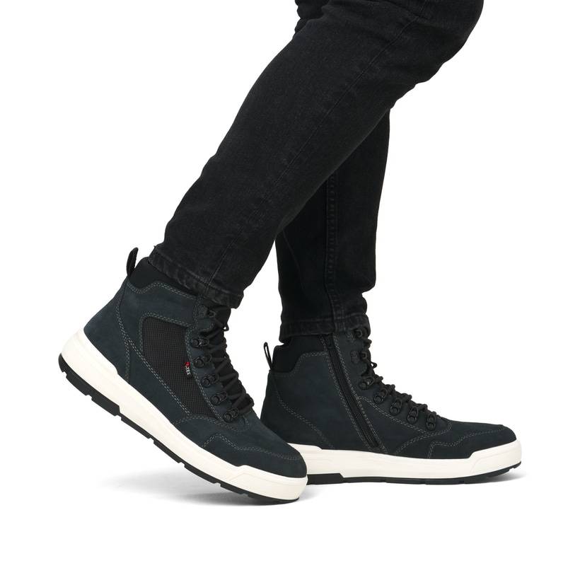 Rieker Artikelnummer U0072-45 Rieker Herren Schnürstiefel Carbongrau-schwarz