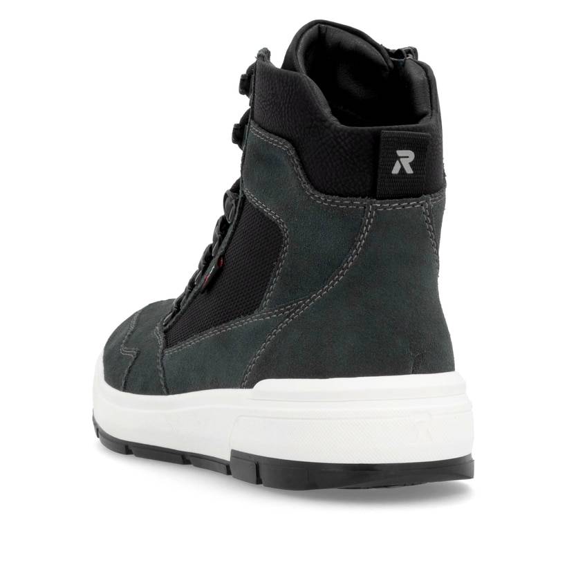 Rieker Artikelnummer U0072-45 Rieker Herren Schnürstiefel Carbongrau-schwarz