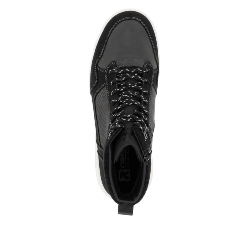 Rieker Artikelnummer U0073-00 Rieker Herren Schnürstiefel Carbonschwarz-grau
