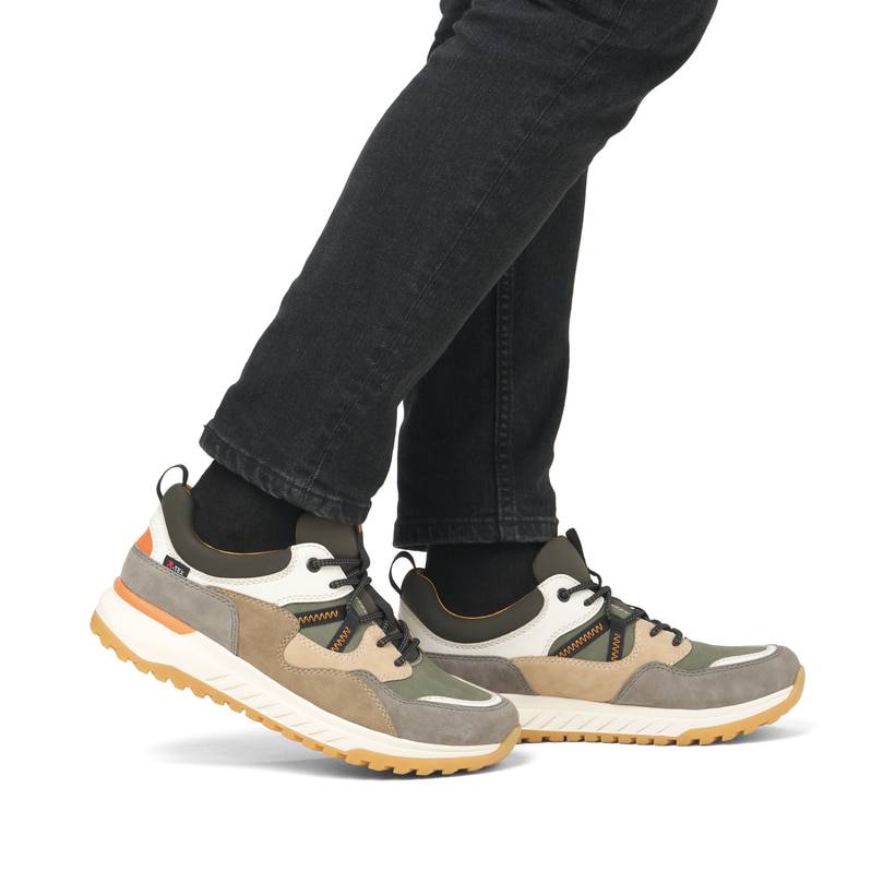 Rieker Artikelnummer U0103-54 Rieker Herren Sneaker Low Cremebeige-steingrau