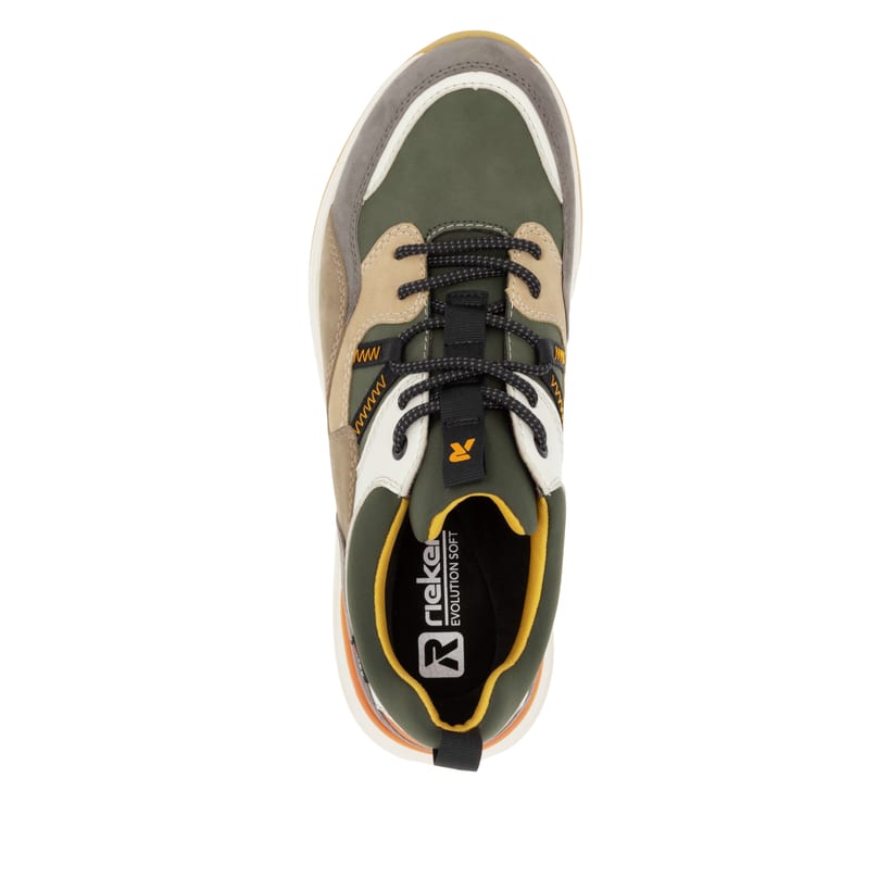 Rieker Artikelnummer U0103-54 Rieker Herren Sneaker Low Cremebeige-steingrau