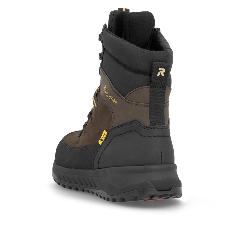 Rieker Artikelnummer U0171-25 Rieker Herren Schnürstiefel Holzbraun-schwarz
