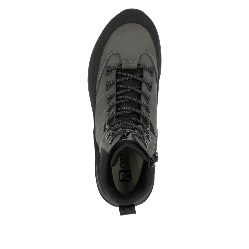 Rieker Artikelnummer U0174-42 Rieker Herren Schnürstiefel Graphitgrau-schwarz