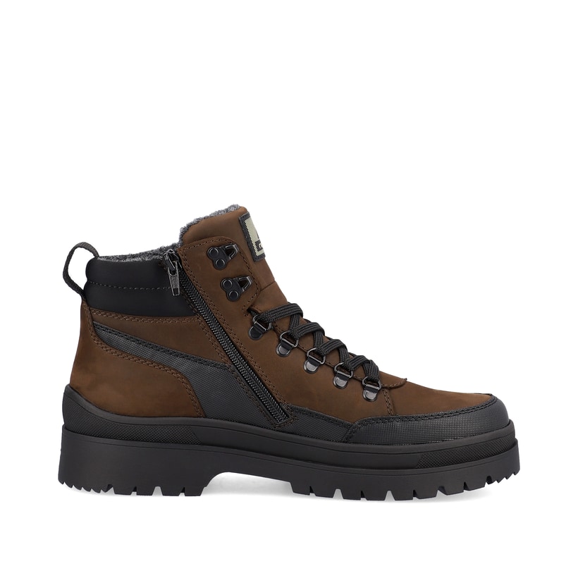 Rieker Artikelnummer U0260-25 Rieker Herren Schnürstiefel Nut-brown Noir