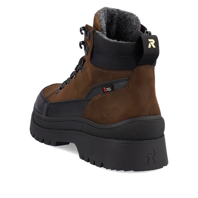 Rieker Artikelnummer U0260-25 Rieker Herren Schnürstiefel Nut-brown Noir