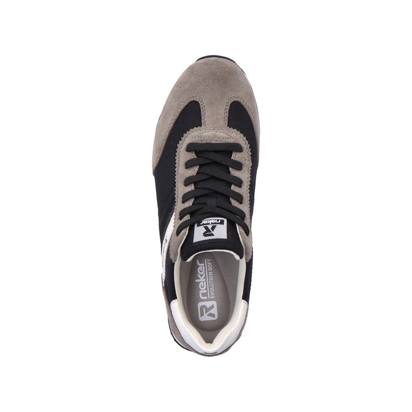Rieker Artikelnummer U0301-00 Rieker Herren Sneaker Low Deep-black Stone-grey