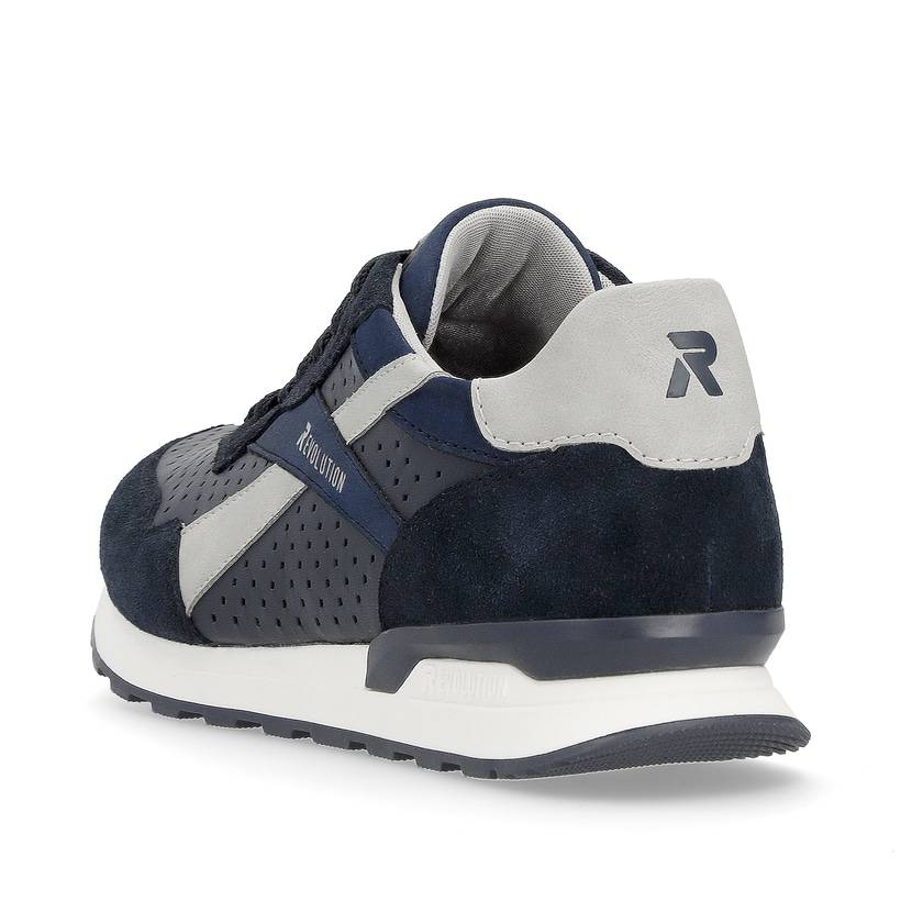 Rieker Artikelnummer U0302-15 Rieker Herren Sneaker Low Dark-blue Dusty-grey
