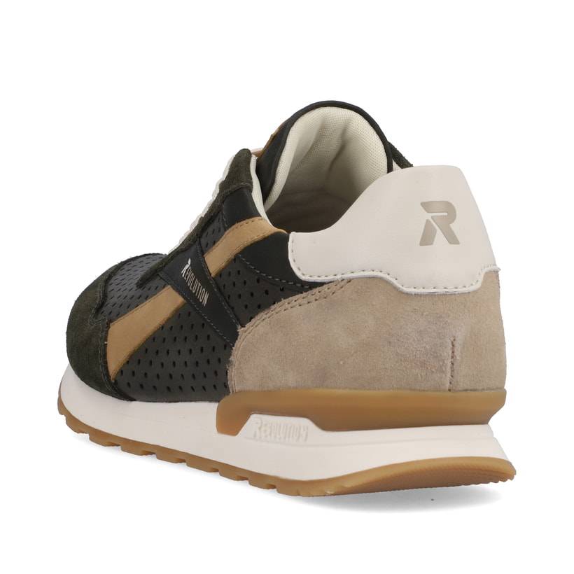 Rieker Artikelnummer U0302-52 Rieker Herren Sneaker Low Forest-green Clay-beige