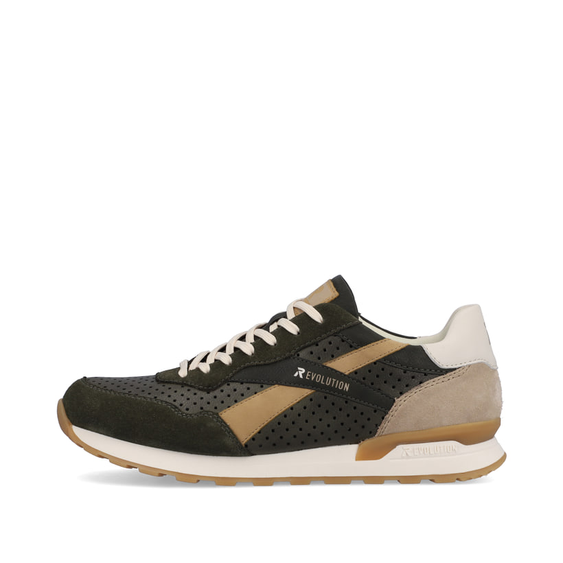 Rieker Artikelnummer U0302-52 Rieker Herren Sneaker Low forest-green clay-beige